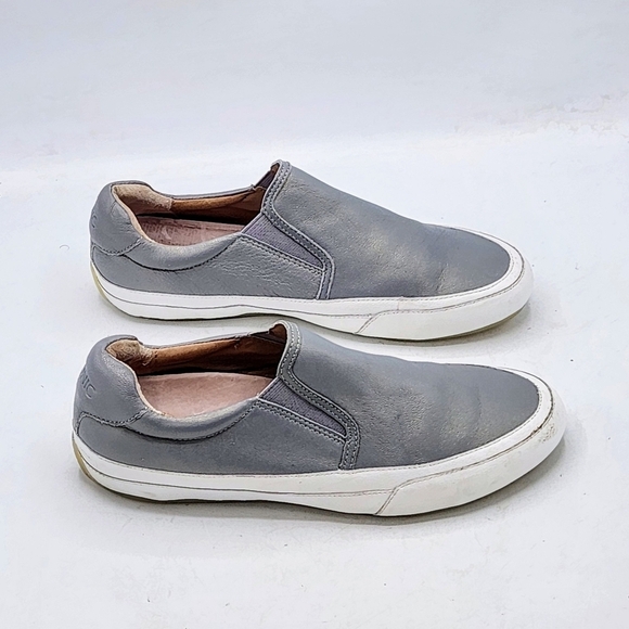Vionic April Gray Silver Leather Flats Loafers Slip-On Sneakers Size 7.5 - Picture 5 of 16